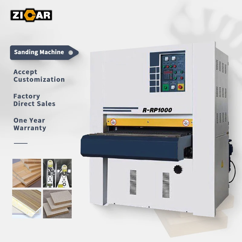 ZICAR industrial floor door board profile wood wide drum belt planer sander mdf plywood veneer sanding machine price