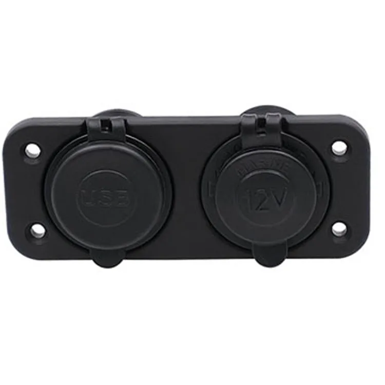 Car Lighter Charger Socket 2 In 1 Dual Usb Socket Car Charger Outlet Panel