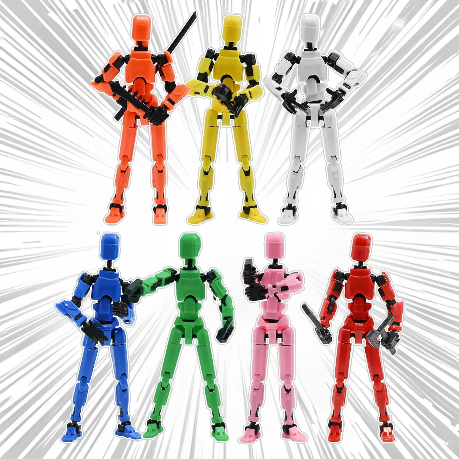 Titan 13 Action Figure Assembly Completed T13 Dummy Lucky 13 Action Figure 3D Printed Multi-Jointed Movable Dolls