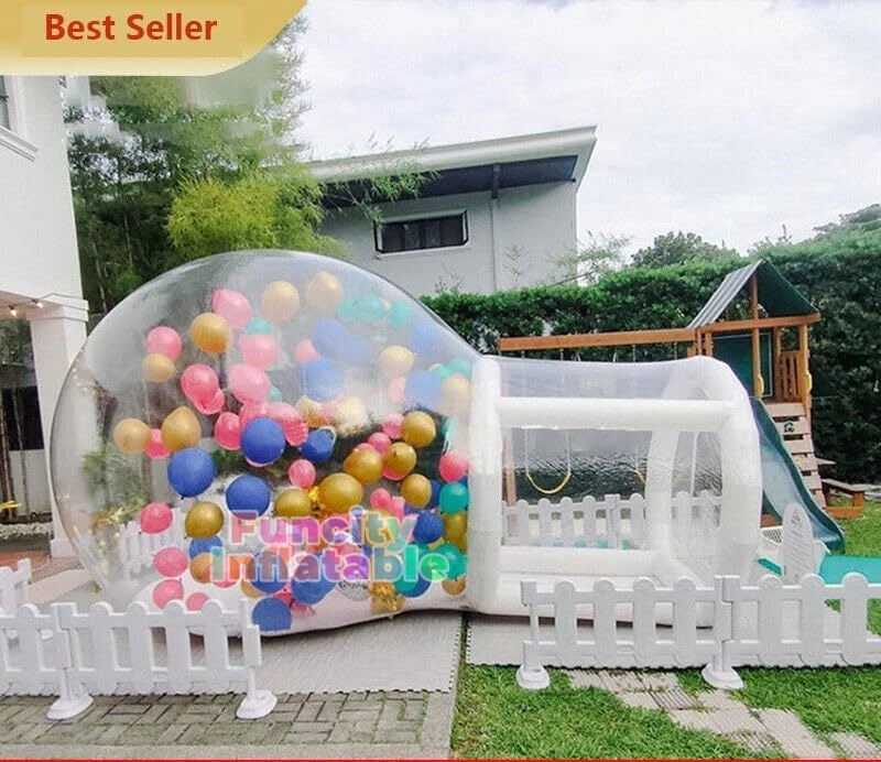 wholesale clear big plastic globos outside house camping kids party inflatable blow up balloon snow globe bubble tent house