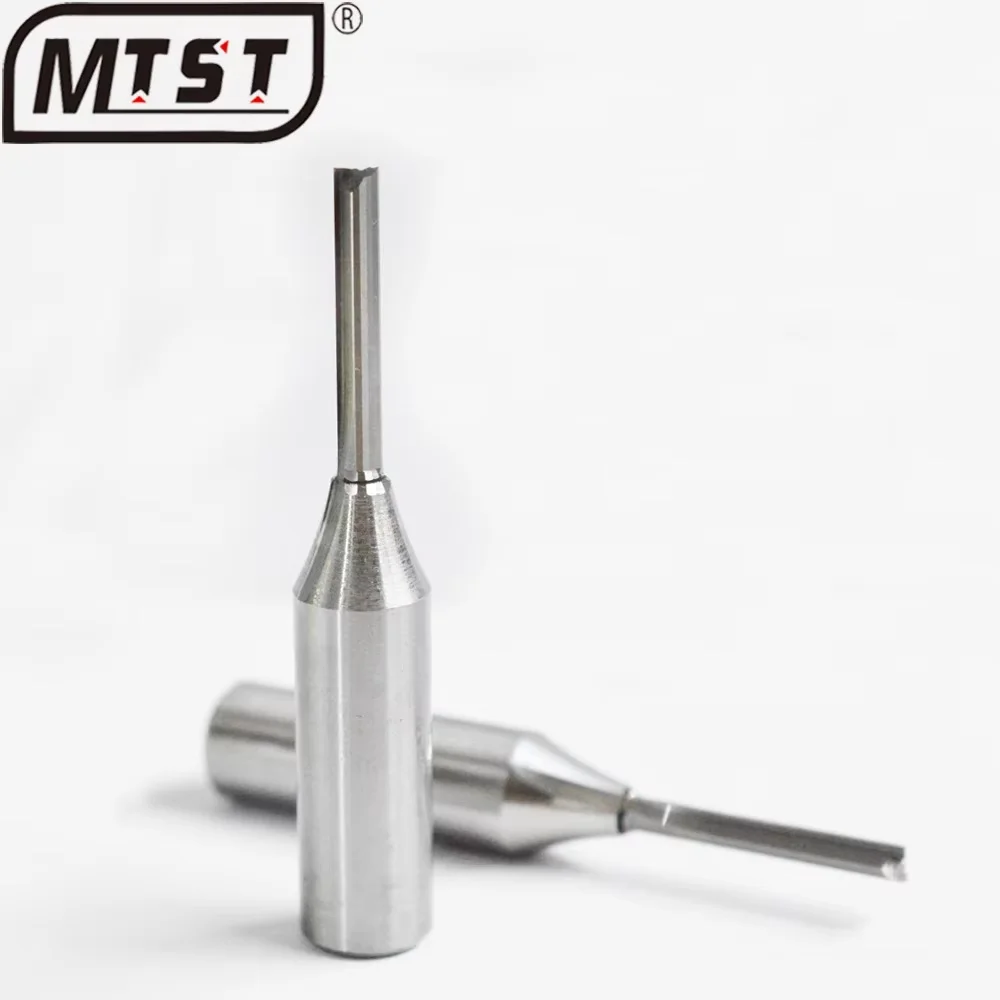 Carbide CNC cutter head TCT straight milling cutter head 1/2' shank 2 flute milling tools for wood carving Metal carving