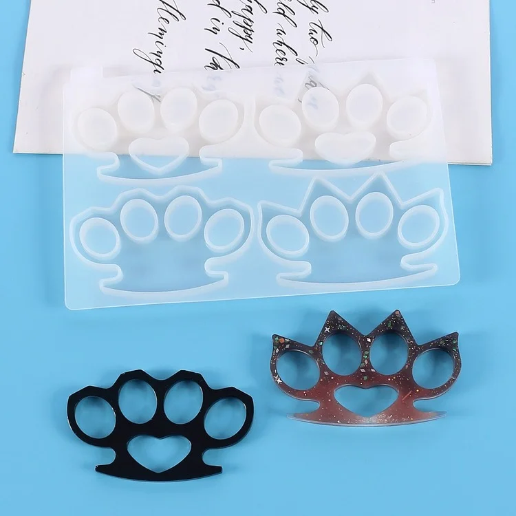 Diy Crystal Drop Adhesive Epoxy Magic Wand Key Fob Mirror Silicone Mold Tiger Finger Ring Set Silicone Mold