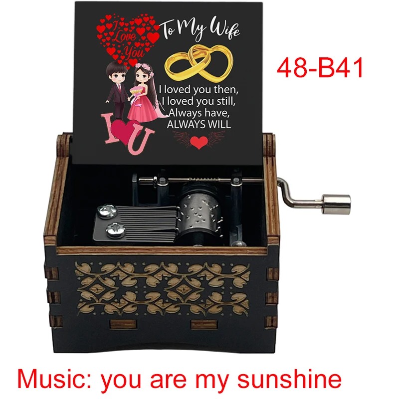Engraved Wooden Custom Music Box With Photo Christmas Gifts for Kids  Mom& Dad Gifts New