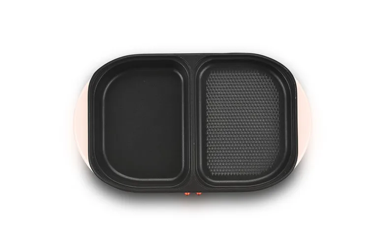 Multi-function Indoor Smokeless Dual Use Nonstick Korean Electric Grill With Hot Pot 2 In One Electric Bbq Grill With Hot Pot