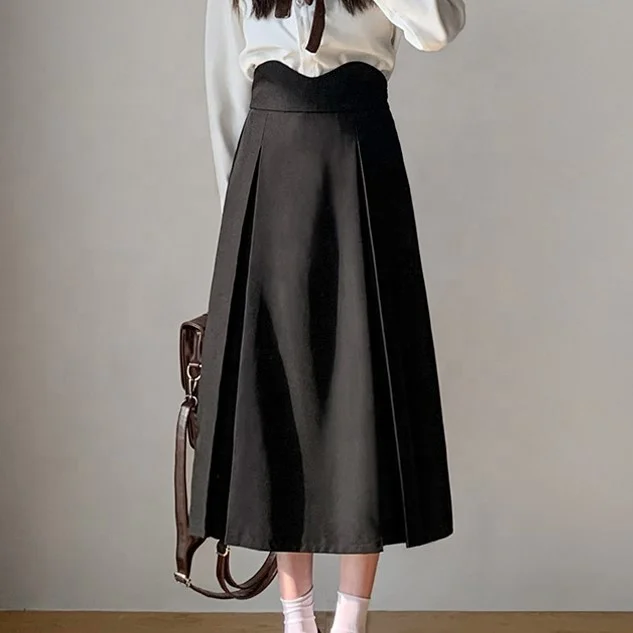 2022 Wholesale New Arrival Casual Wear Mid-calf 5XL Large Size A-line Skirt Ladies Elegant Maxi Skirts