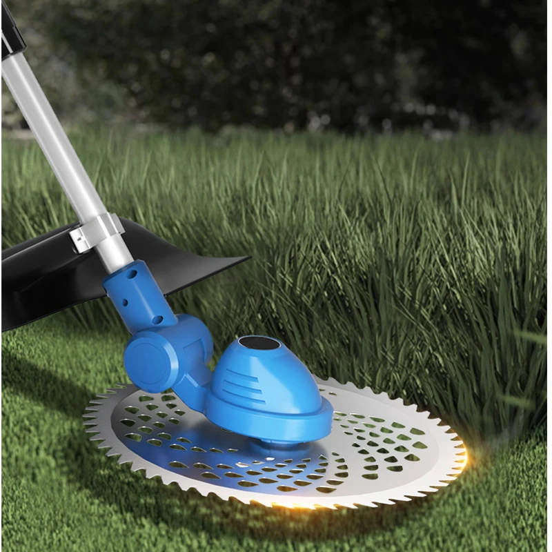 Adjustable Length Cordless Electric Grass Trimmer Garden Mowing Machine Portable Lawn Mower Grass Cutter Tools With Wheels