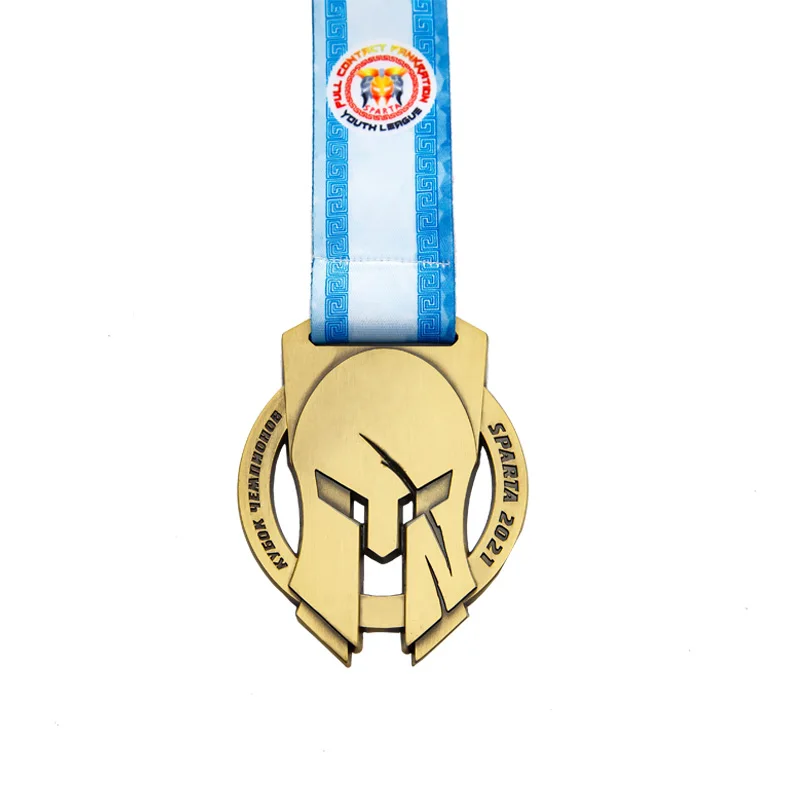 Professional Medals Manufacture Wholesale Metal SPARTA Gold Award Souvenir Medals and Trophies