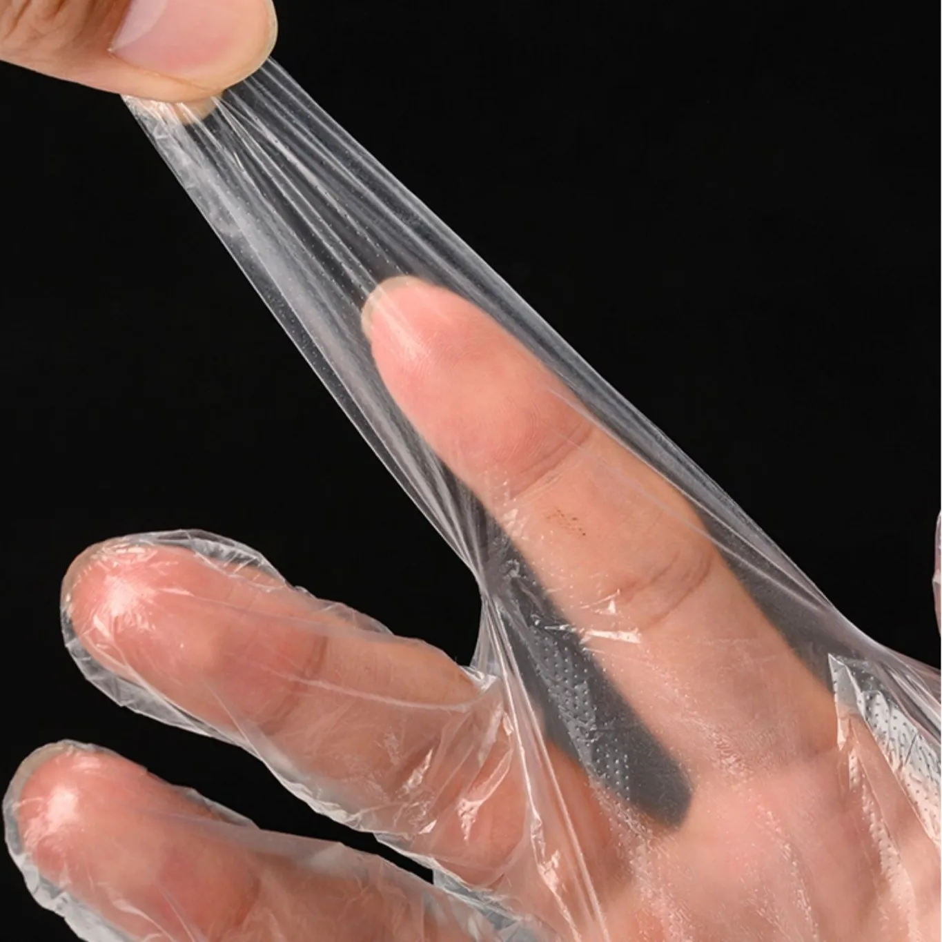 Disposable polyethylene gloves for kitchen, high density polyethylene gloves for household use