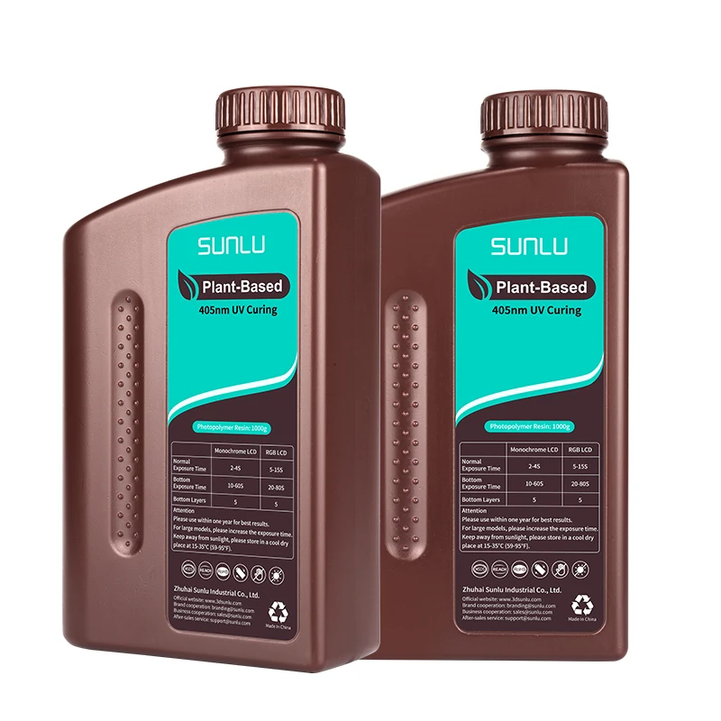 SUNLU photopolymer sensitive uv resins 4k 6k 8k printer printing resin tough plant-based 3d printing resin