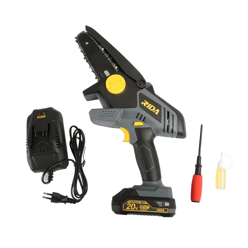 20V handheld mini chainsaw with battery Hand chain saw for cutting trees