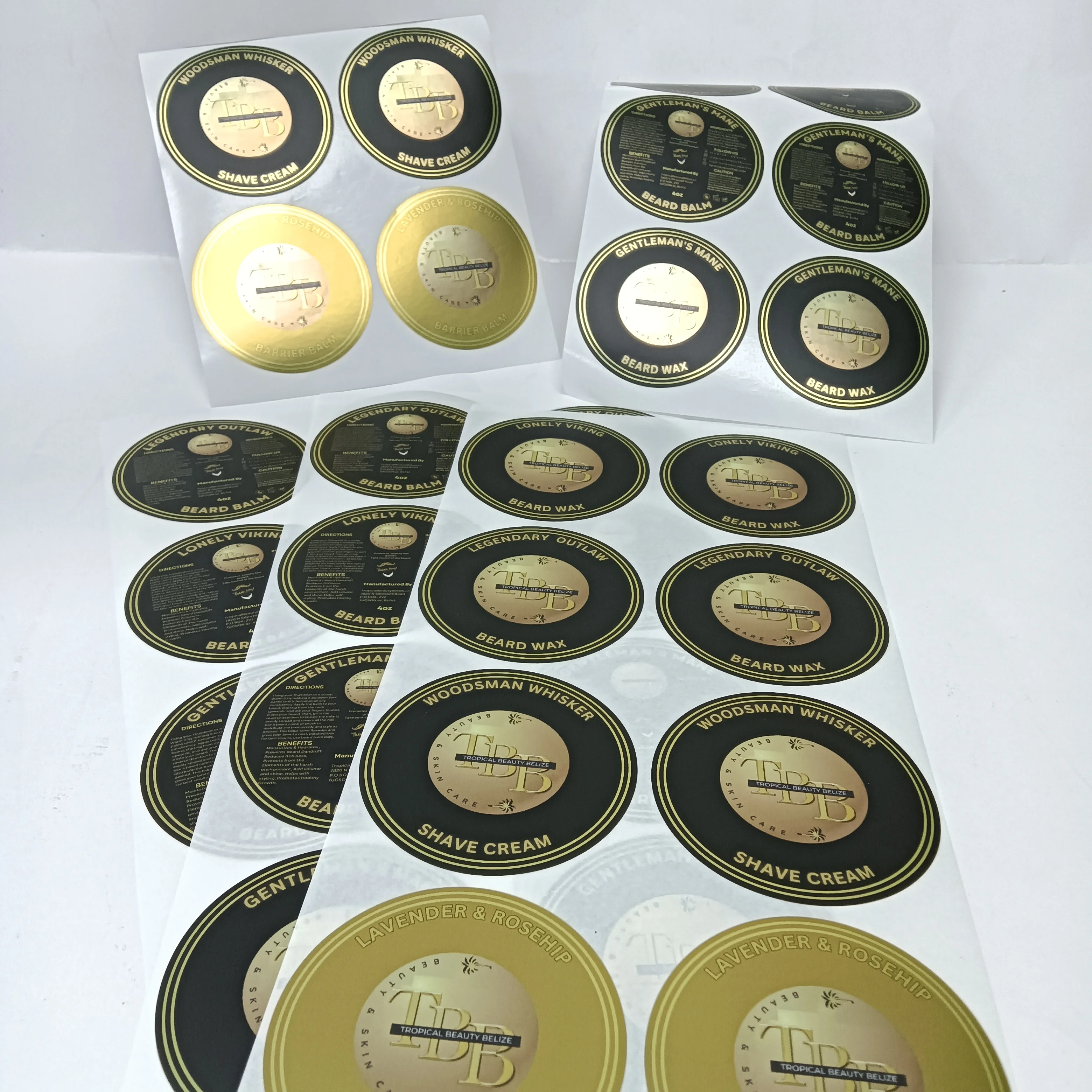 Bottle label silver gold stamping label packaging label essential oil stickers shiny custom stickers printer