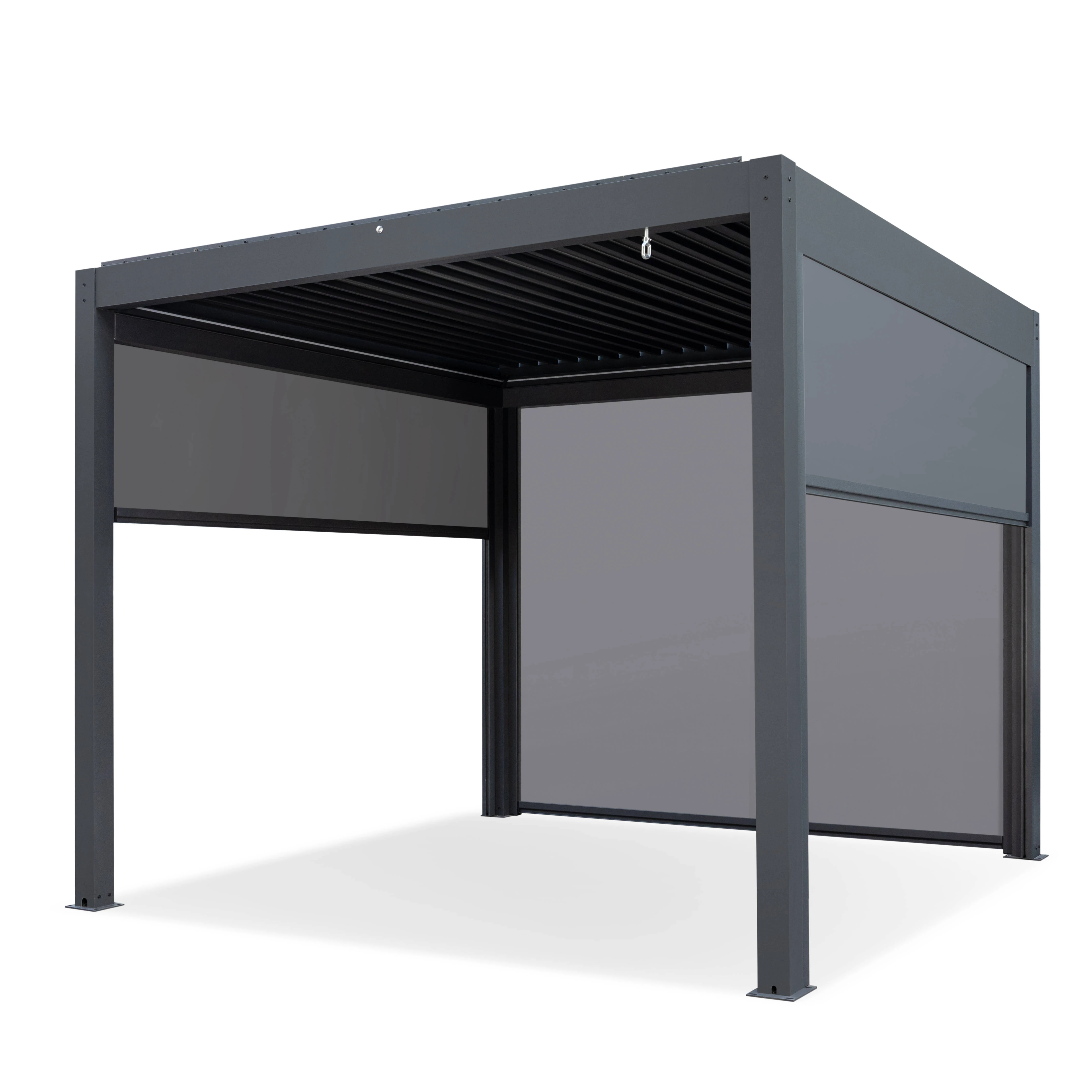 Pergola Manual Louver Kit Brackets With Waterproof Blind Outdoor Garden Buildings Bioclimatic Aluminium Pergola