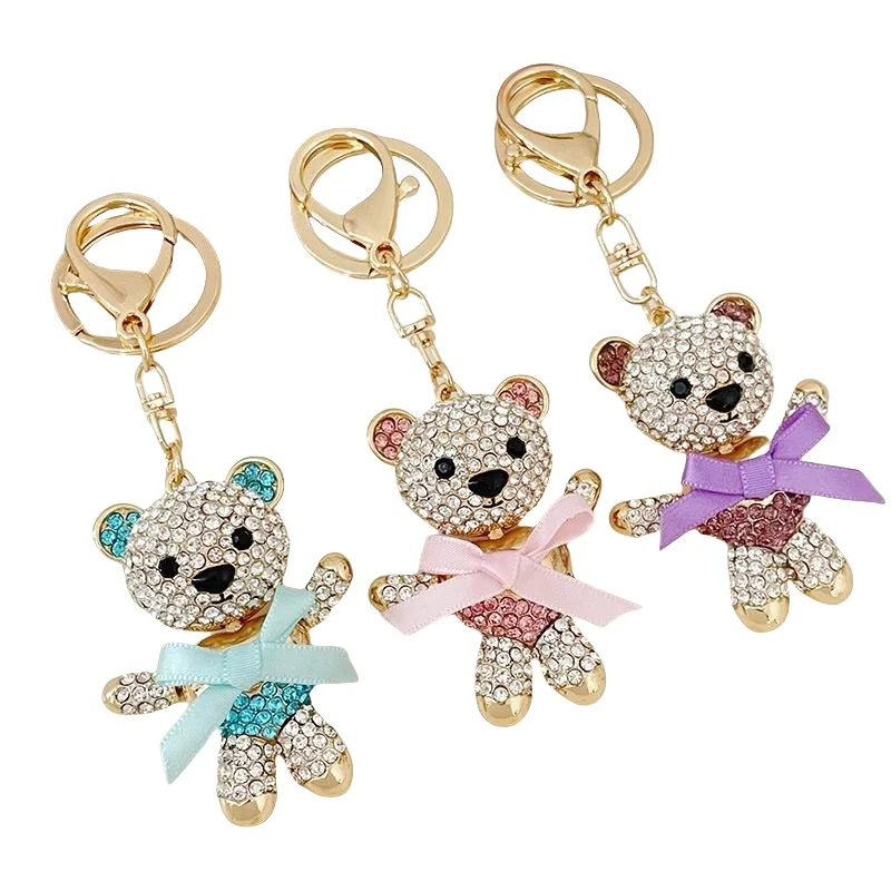 Креативные милые блестящие брелки со стразами
