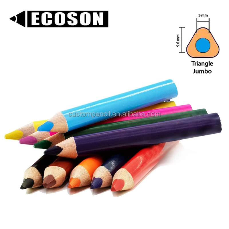 High Quality Custom 12colors Jumbos Souvenir Jumbo For Kids Pencil