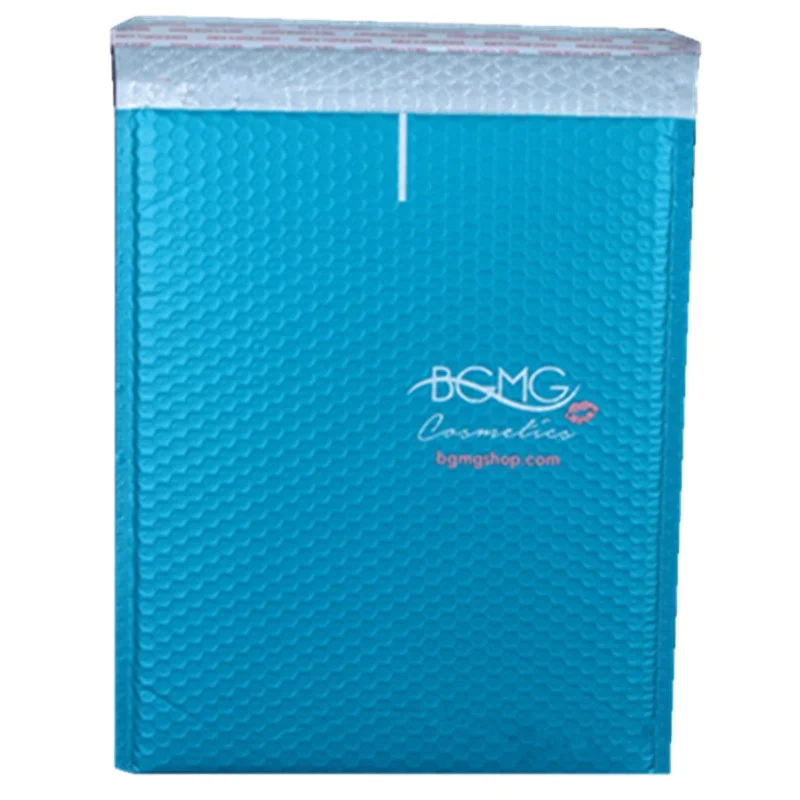 Blue Customized Logo Self Stick Bubble Envelope Peeling & Sealing Postage Mailers Padded Courier Packaging Bag Shoes and Bags