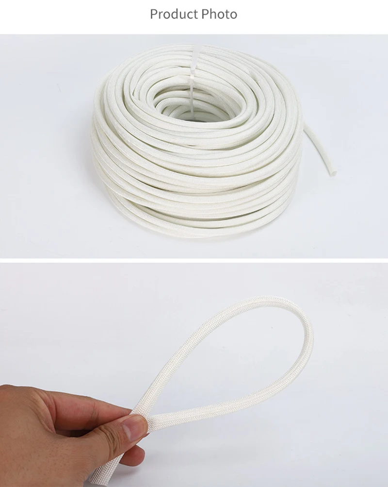 High temperature resistant casing glass fiber insulated casing wire casing fireproof flame retardant fiber tube