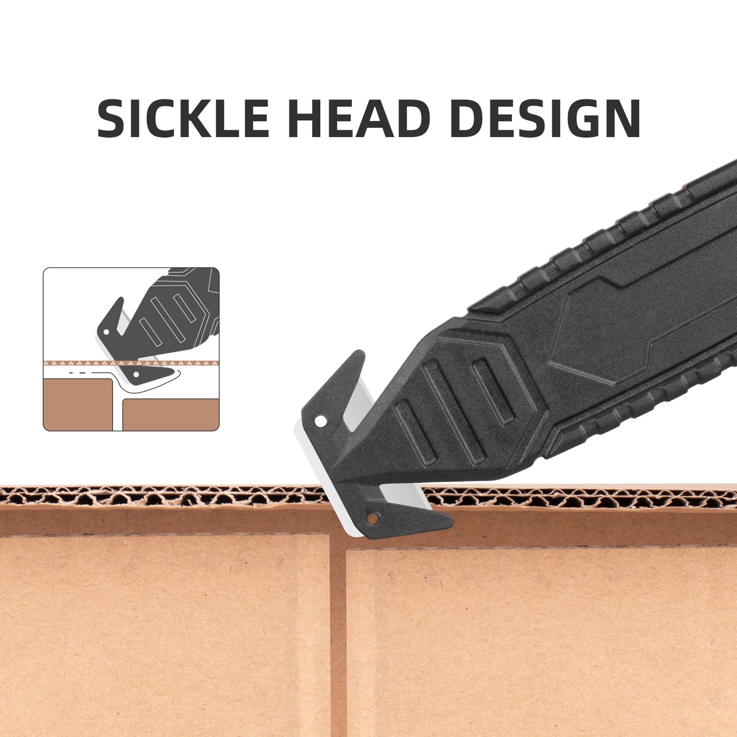 Safely Compact Cutter Plastic Box Carton Opener Cutter with Hidden Blade