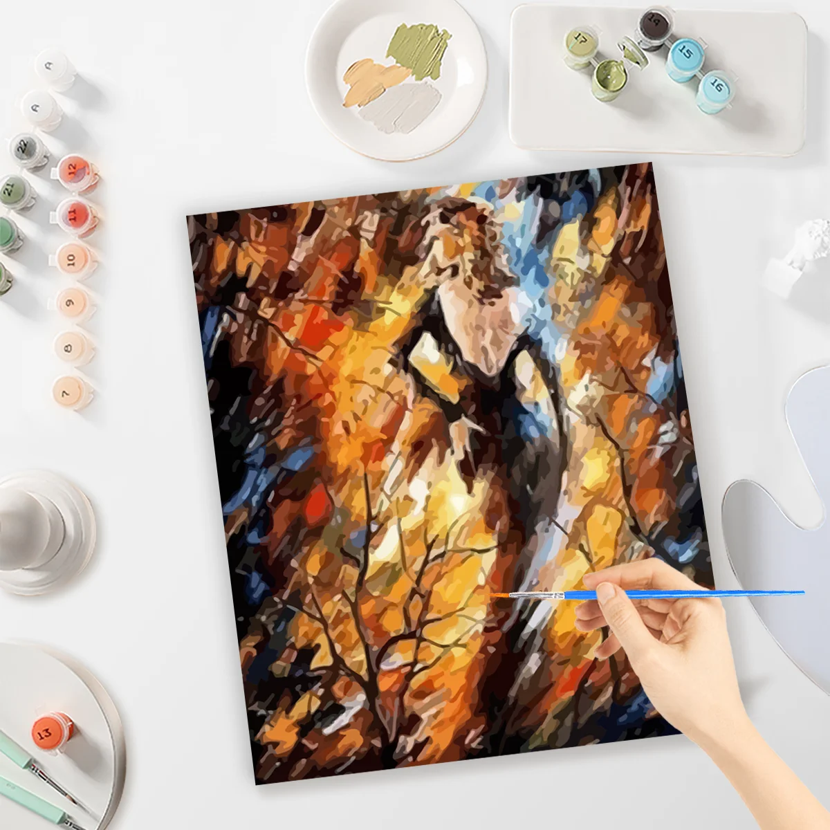 Painting By Numbers For Adults Kits Abstract Colorful Women Diy Gift Handmade Picture For Home Decors 40x50cm/16x20inch With