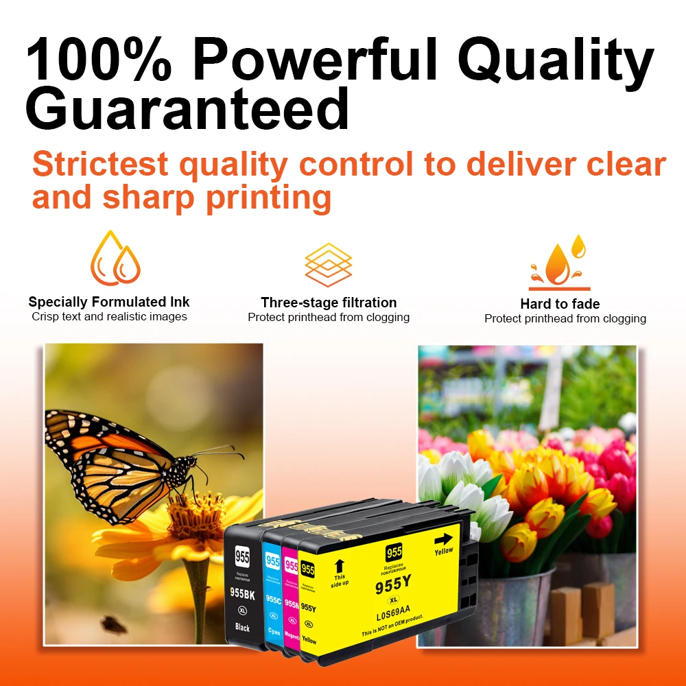 Topjet 959XL 955XL 959 955 совместимый цветной струйный картридж для HP HP959 hp955 Officejet Pro 7720 7740 8210 8710 принтера