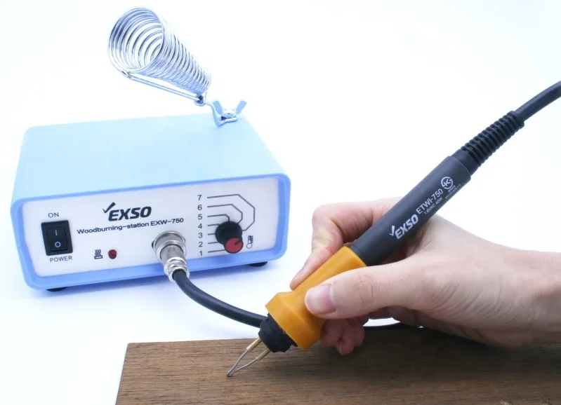 EXSO Electric Wood Burning Stati. Wood Burning Pen. Adjustable Temperature. EXW-750 * 1 EA Burning Pen. Made In Korea