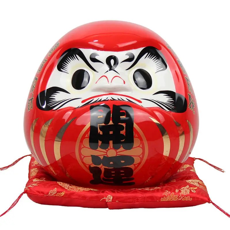 Dharma Ancestor Bodhidharma Egg Ceramic piggy bank Dharma coin box Japanese Decoration Ceramic Figurine Wholesale opening gift
