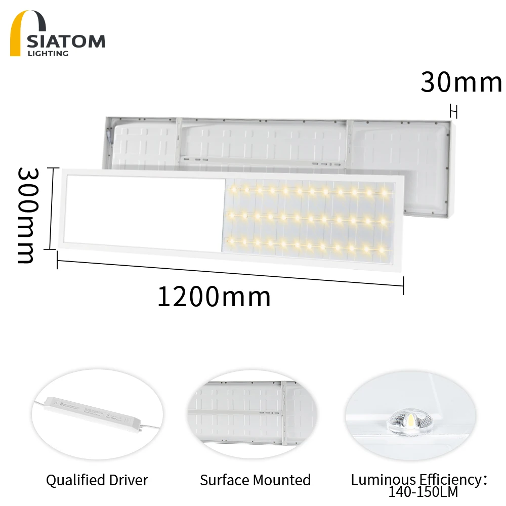 Great Manufacturer 1X4 Commercial Led Panel Light Aluminum Frame Surface Mounted Lights