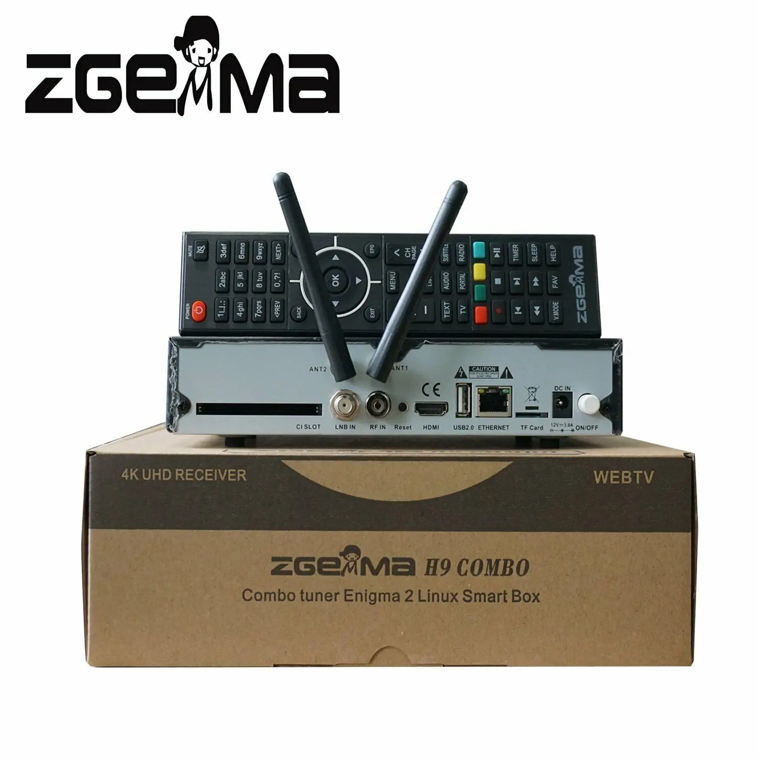 ZGEMMA H9 Combo с CI + DVB-S2X DVB-T2/C Dual WIFI Enigma2 Linux 4K Ultra HD 2160p спутниковый