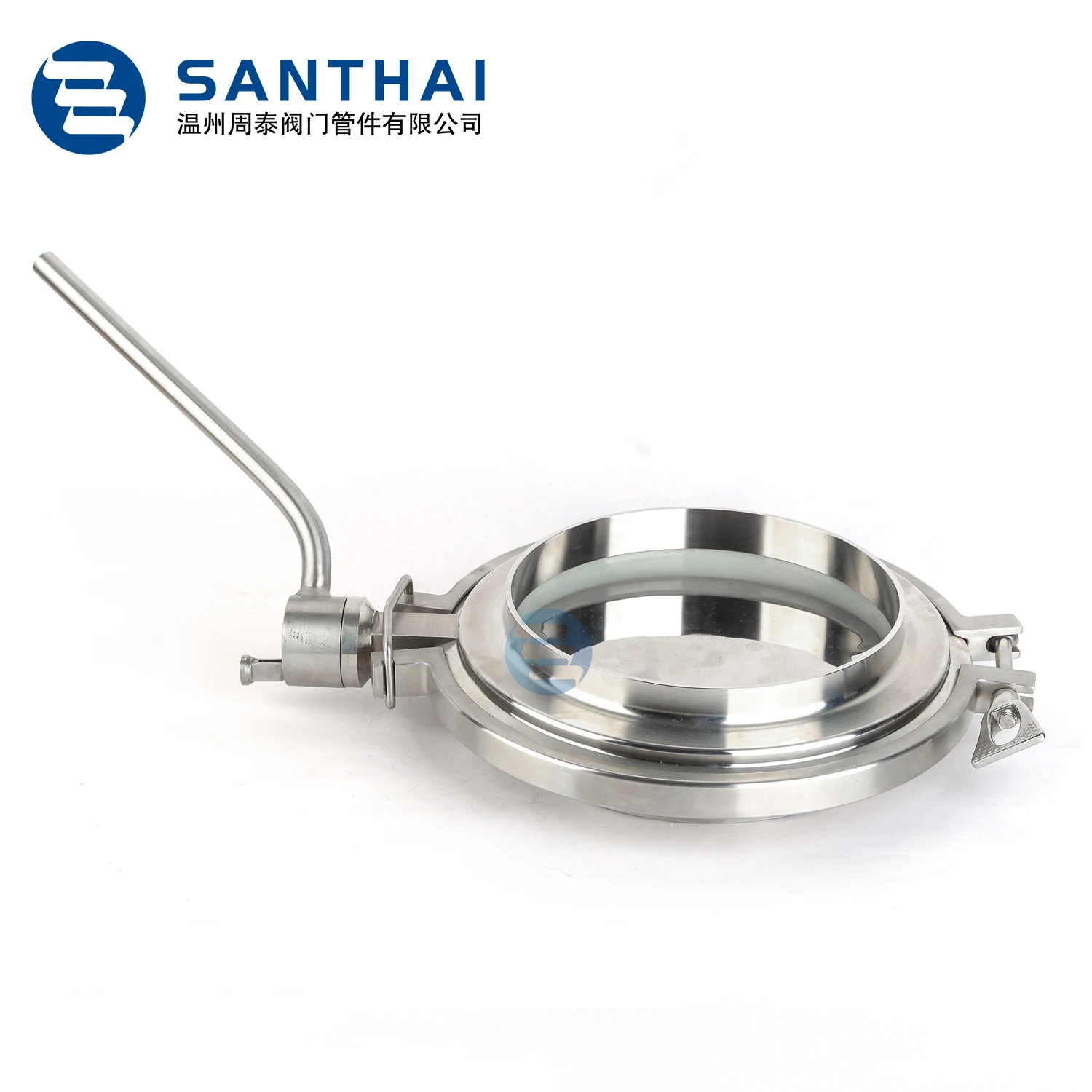 Sanitary Middle Clamp Manual DN200 Powder Butterfly Valve