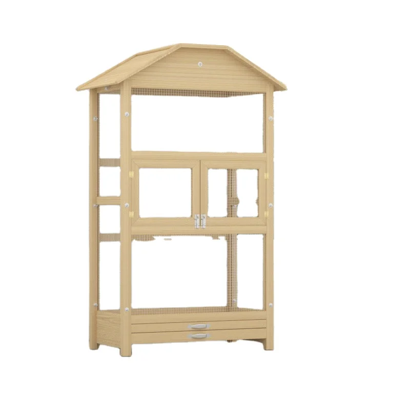 Manufactures Handmade Large Cage Bird Wooden Parrot Bird Cage Beautiful Designs Made Of Wood