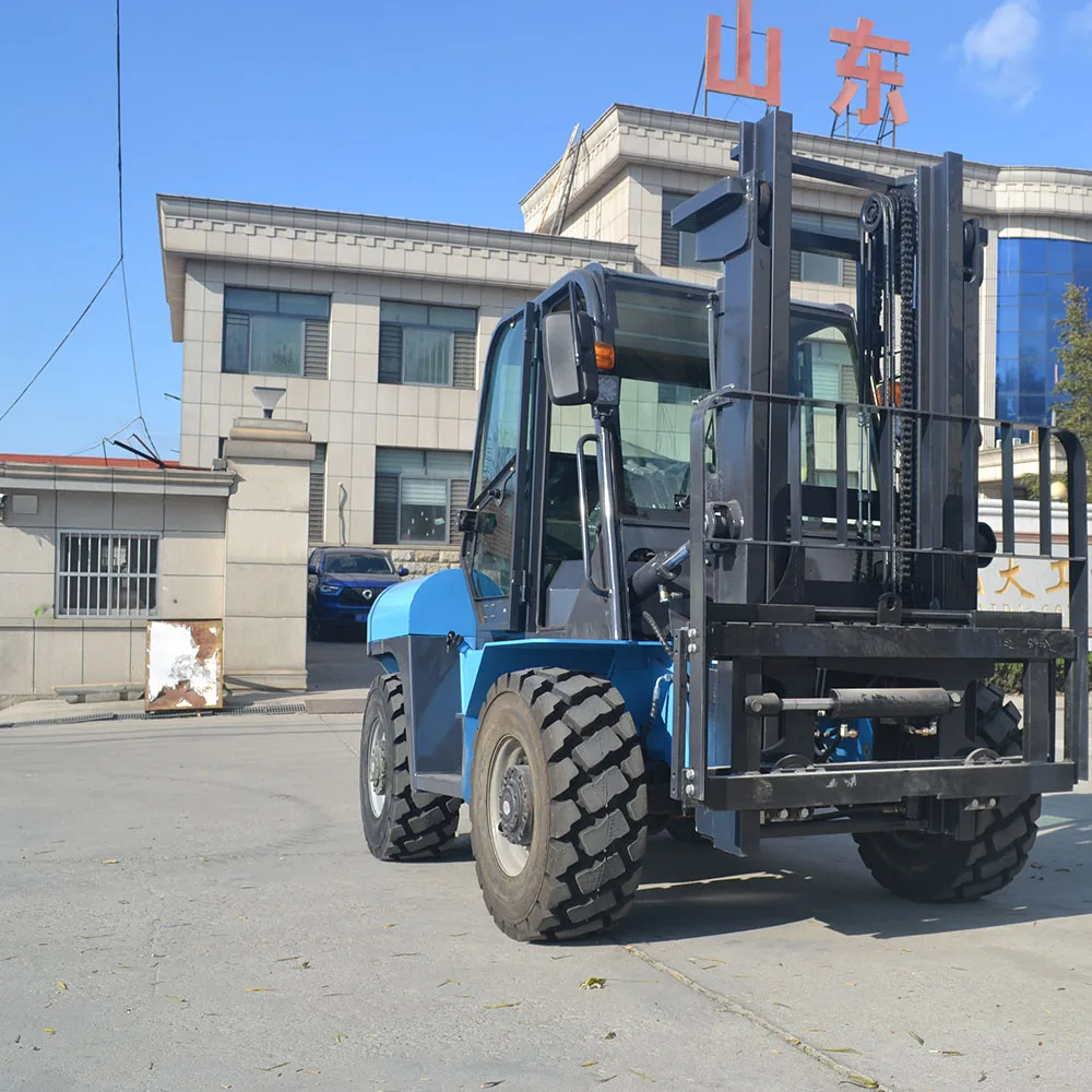 Free Shipping all terrain CE EPA 3000Kg 4000Kg Diesel Engine Forklift 3m 4.5m rough terrain  Forklift With Side Shift