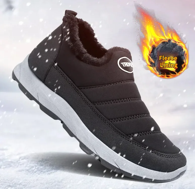 Hot fashion fleece lining anti slip rubber out sole sneakers trainers loafers winter snow warm boots