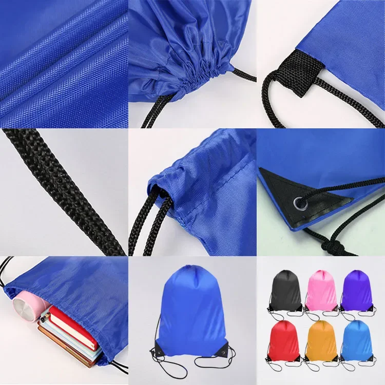 Wholesale Customized Polyester Canvas Drawstring Backpack for Sports Travel Backpack Draw String Bags