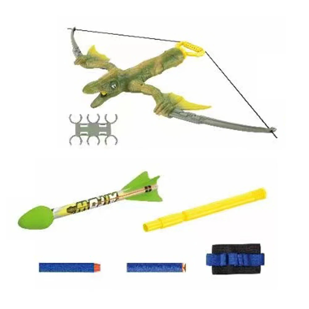 Pterosaur design plastic bow and arrow archery outdoor sports toys for kids