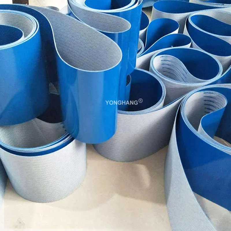 special processing high temperature resistant food grade blue pu vertical food conveyor belt