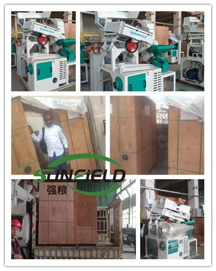 Sunfield 20 ton/day Automatic Paddy to Rice Cleaning Polishing Sorting Machine 6-IN-1 Price Combined Rice Milling Machine