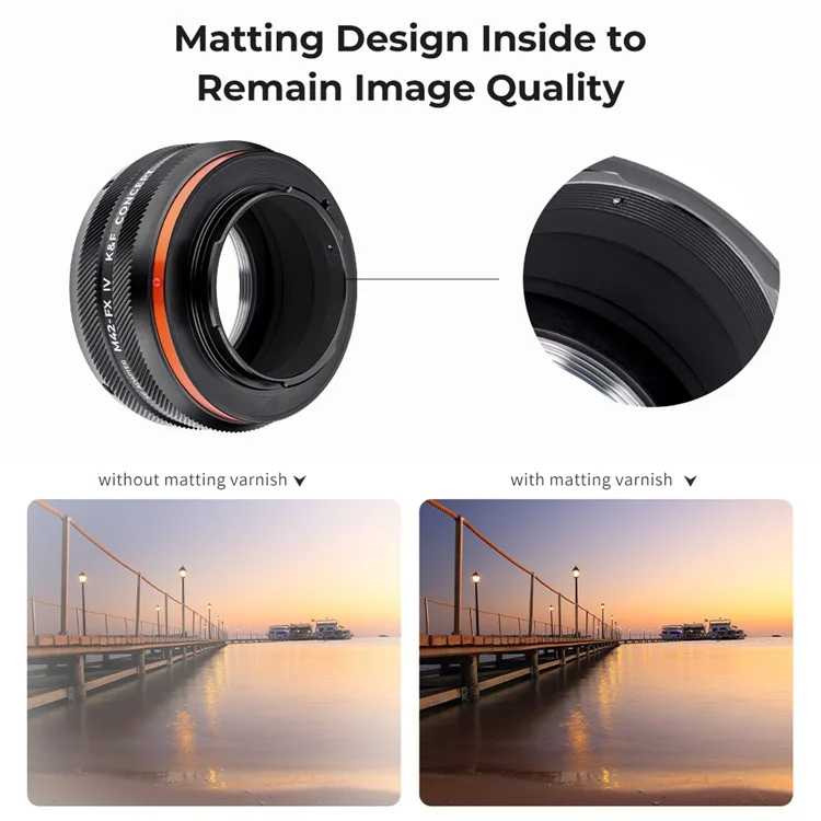 K&F Concept High Precision Lens Mount Adapter M42-FX for M42 Series Lens to Fuji X Series Mount Camera
