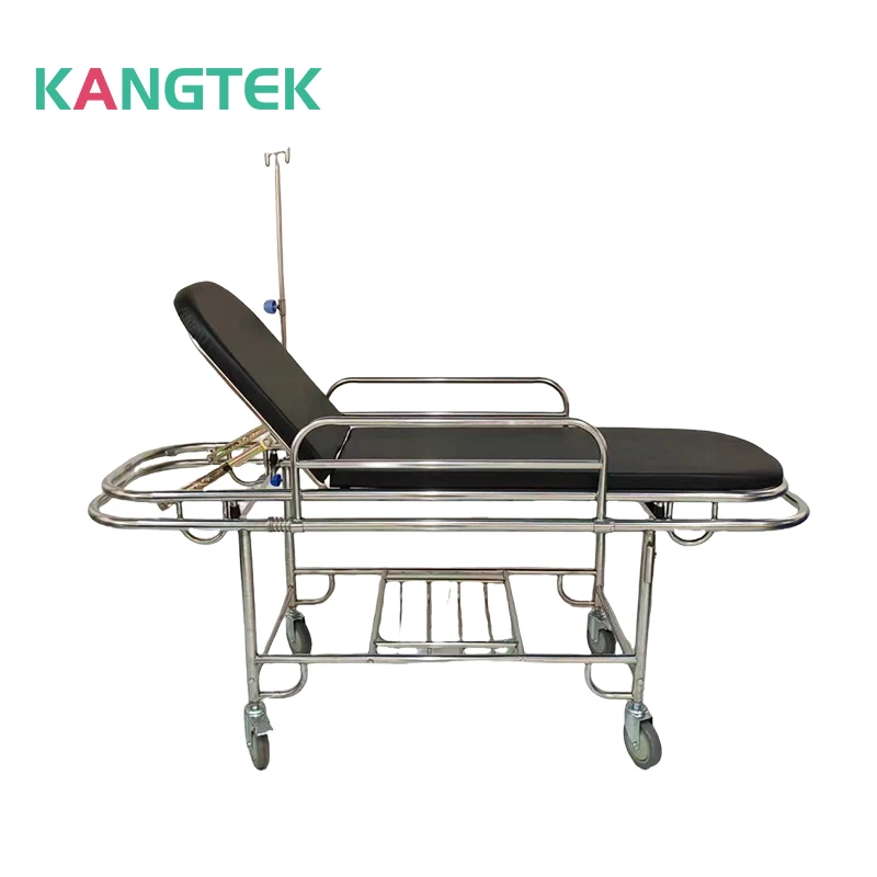 KANGTEK из нержавеющей стали Регулируемая Складная портативная ручная тележка для пациента больницы скорой помощи
