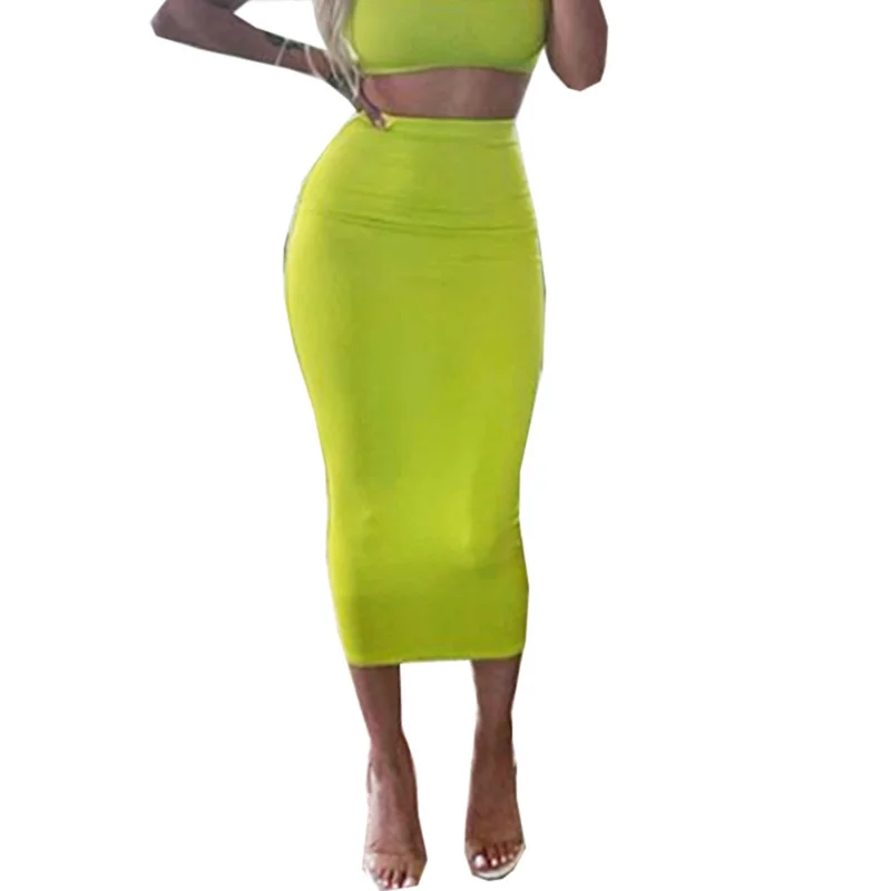 
High Quality Fashion Black High Waist Tight Sexy Casual Office Skirts Women Long Slim Casual Pencil Skirt 