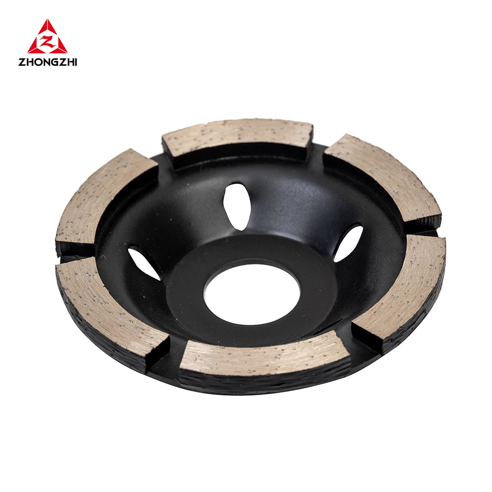 Double Row PCD Cup Wheel Epoxy Mastic Thinset Glue Stucco Tough Concrete Coating Removal PCD Grinding Cup Wheel