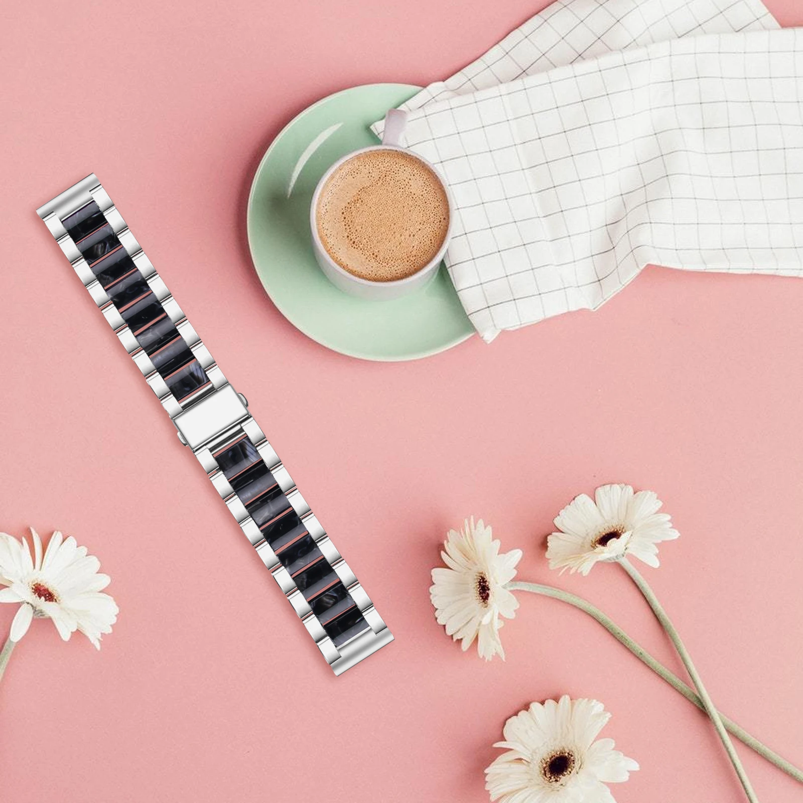 with package premium solid color resin wristband samsung active 2 watch band for samsung galaxy watch 5 pro 4 Band