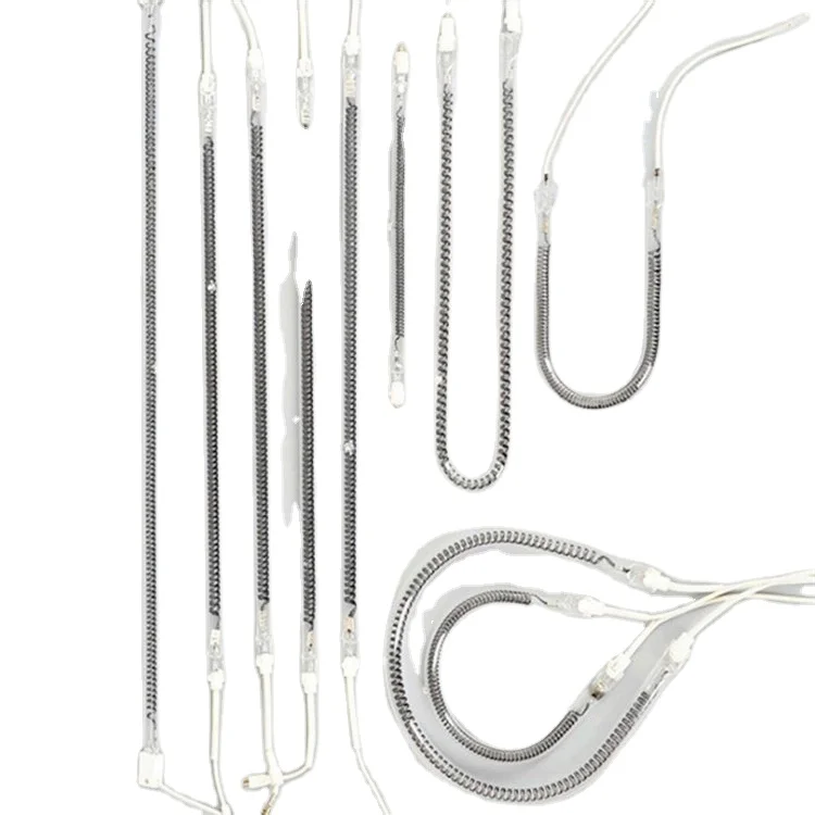 high quality customized carbon fiber heating element halogen heater tube 400w quartz tube infrared heaters