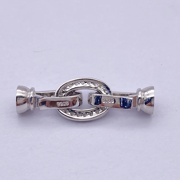 Lobster Clasp for Diy clasp with caps for Jewelry Making Supplies 18k white Gold keychain Accessories Buckle Hooks zircon clasp