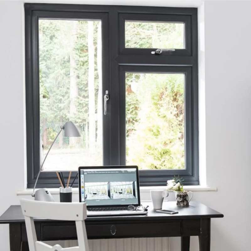 Plastic Profile Windows PVC Material Split Style Windows