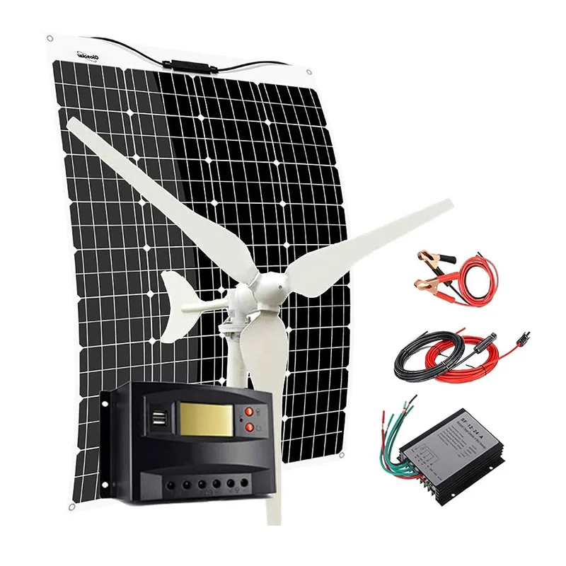 10KW 5KW 3KW Home Made OFF Grid Flexible Solar Panel Kit Hybrid Solar System Wind Power Generation System