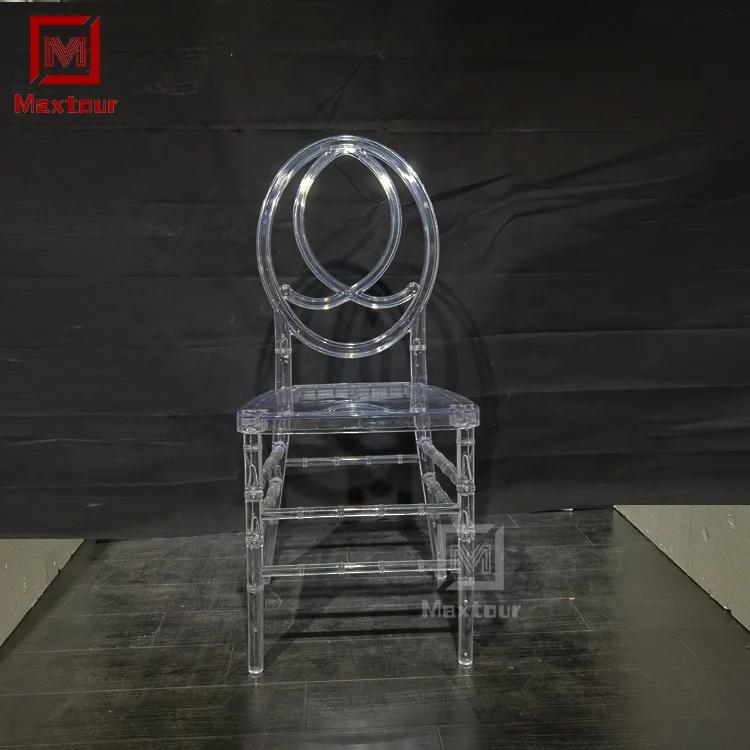 Лидер продаж акриловый сильный стул Phoenix Chiavari для свадьбы вечеринки Прозрачный Пластиковый Штабелируемый Кристальный