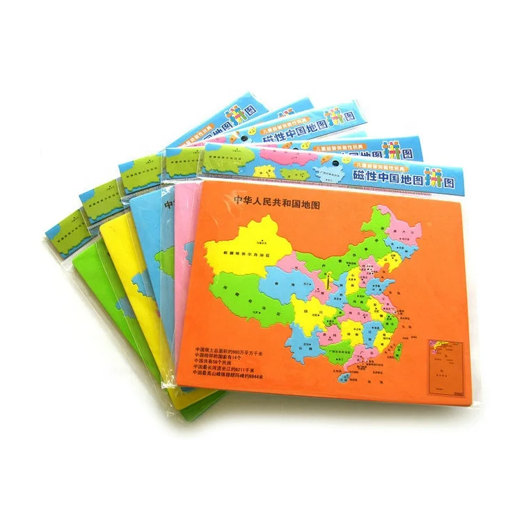 China city magnetic EVA foam map puzzle