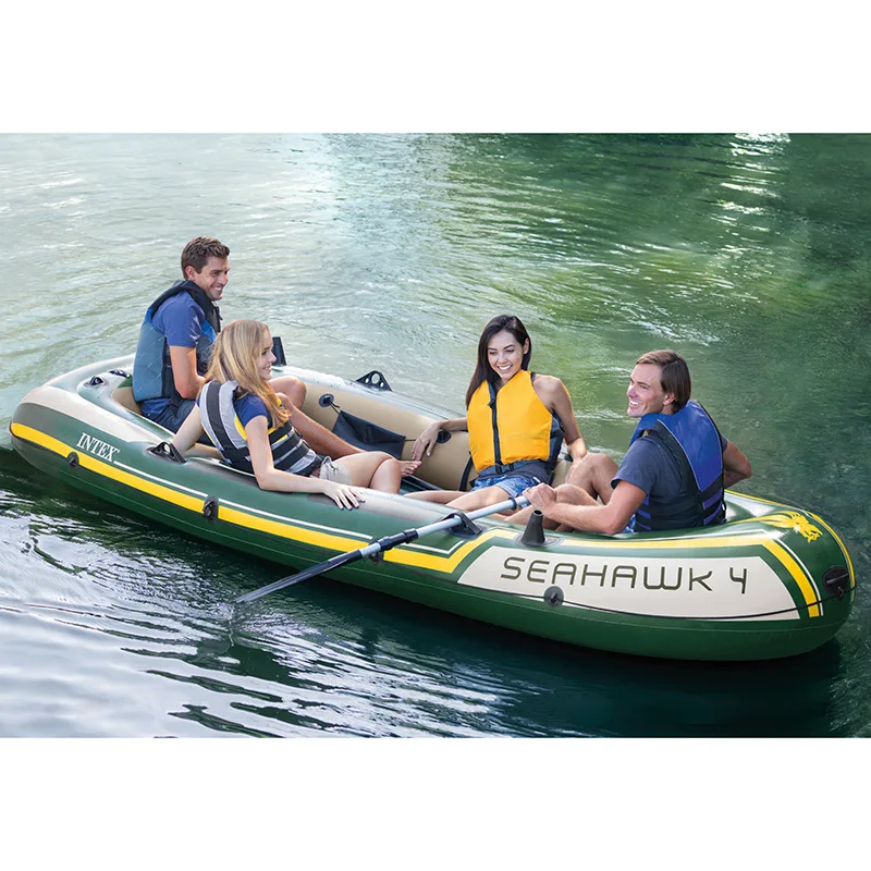4 Persons Kayak Rescue Fishing Inflatable Boat barge group thickened inflatable boat kayak fishing boat pulp air pump