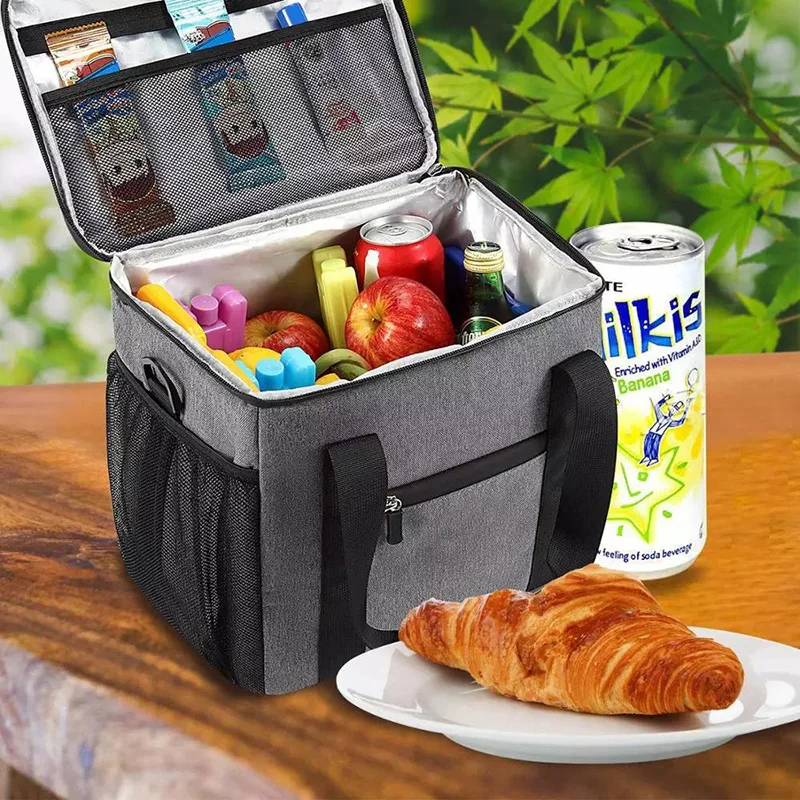Polyester cooler bag Eco Friendly thermostat outdoors Picnic Insulated Thermal Lunch polyester Lunch cooler bag