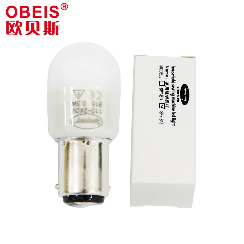 110V 220V B15 BA15D 0.5W cool white mini LED bulb light for car and sewing machine