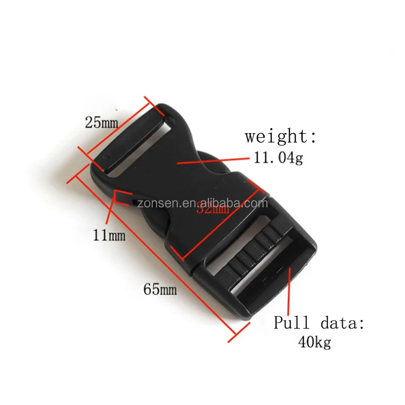 KAM Colored Plastic Side Release Buckle 25mm Adjustable Quick Release Plastic Buckles for Backpacks 14 Colors in Stock